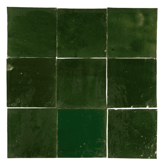 Tegelsample Zelliges Fez | 10×10 cm Donkergroen FZ10