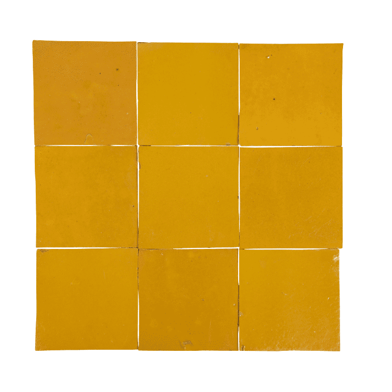 Tegelsample Zelliges Fez | 10x10 cm Geel FZ02