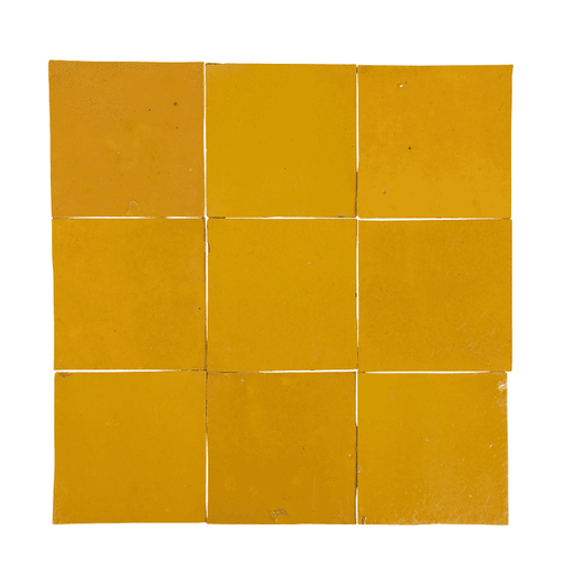 Tegelsample Zelliges Fez | 10x10 cm Geel FZ02