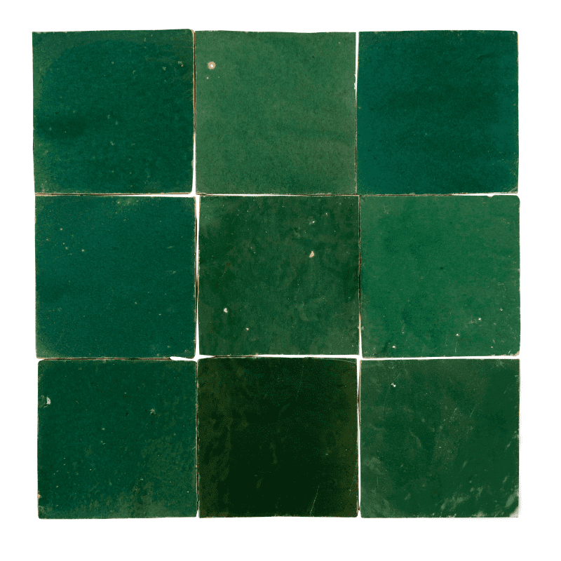 Tegelsample zelliges Tegel Fez | Groen FZ01