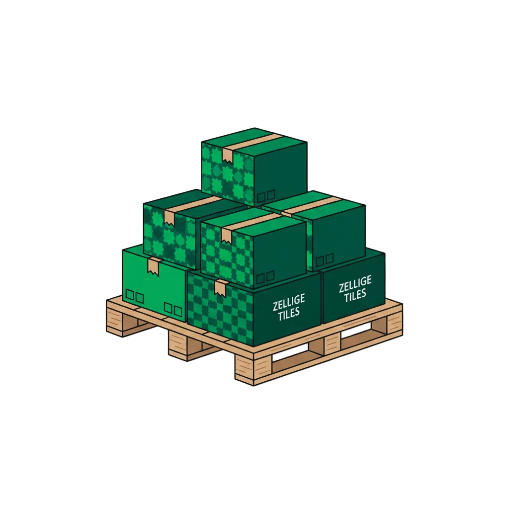 Pallet met Zelliges dozen icoon